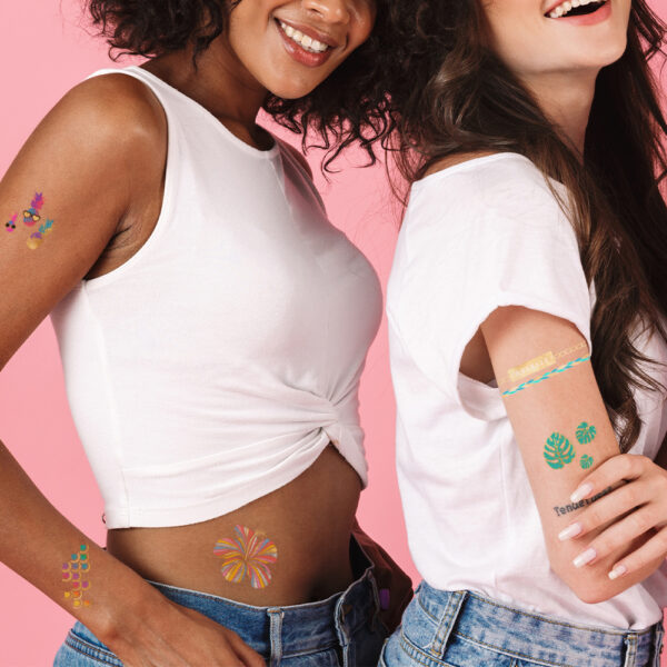 chedriel.com Tropical Brights temporary tattoos models