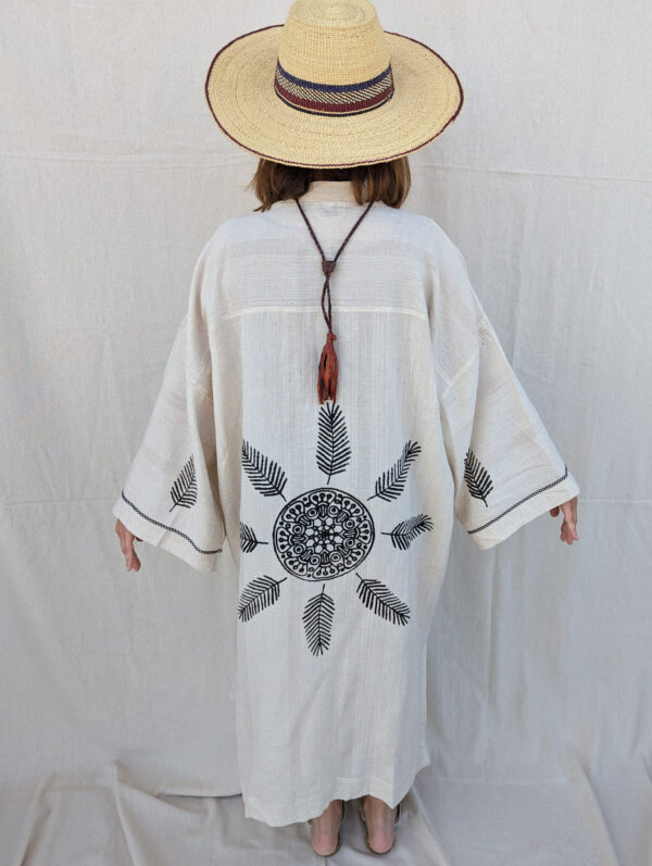 chedriel.com Linen Southwestern Kaftan Kimono back
