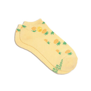 chedriel.com golden pineapples yellow ankle socks
