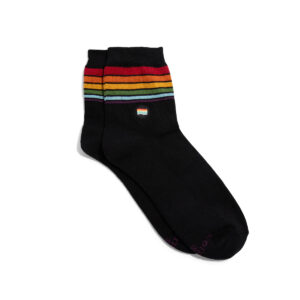 chedriel.com rainbow black quarter socks