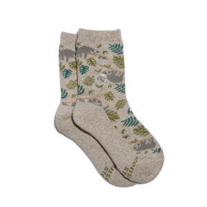chedriel.com sloths gray quarter socks